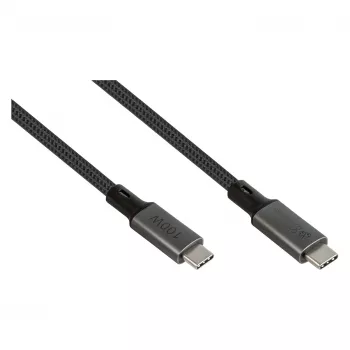 GoodConnections USB-C 4.0 (ST-ST) 1m Pintas Kabelis 100W 8K 30Hz Antracitas