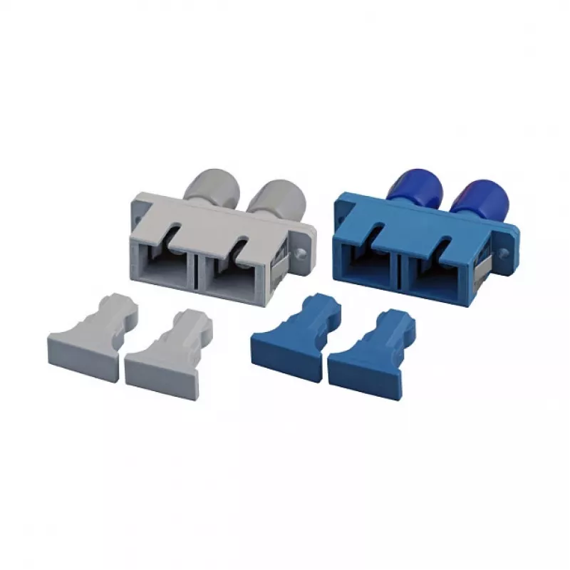 EFB Elektronik ECOFIBER ST/SC Duplex Hybrid Fiber Optic Coupler, Multimode, Ceramic Sleeve, Beige