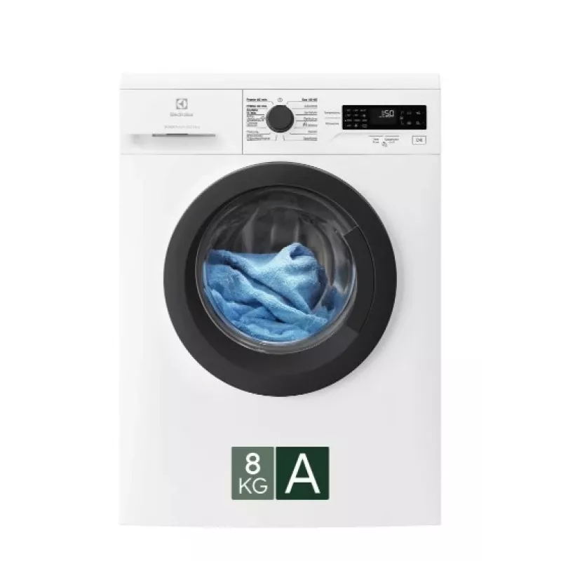 Electrolux EWZF528BP Skalbimo mašina su priekiniu pakrovimu, 8 kg, 1200 aps./min., balta