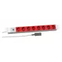 EFB Elektronik Koop PROFIversal Maitinimo Juosta (Montuojama į Stovą) - 8 x Schuko Lizdai, IEC C14 Įvadas, 250 V, 10 A, 2500 W, 1U, Juoda