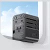 USAMS Travel Adapter CC308 17W 4in1 US/AU/EU/UK Black