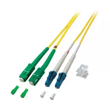 EFB Elektronik ECOFIBER Skaidulinės optikos jungiamasis kabelis SC/APC Vienmodis OS2 Duplex 2m LSZH Geltonas