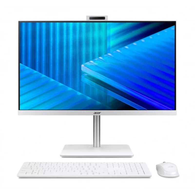 Acer Veriton 2000 VZ2417G All-in-One PC, 27 colių IPS FHD, Intel Core 5 120U, 16GB DDR5, 512GB M.2 SSD, Windows 11 Pro, Balta