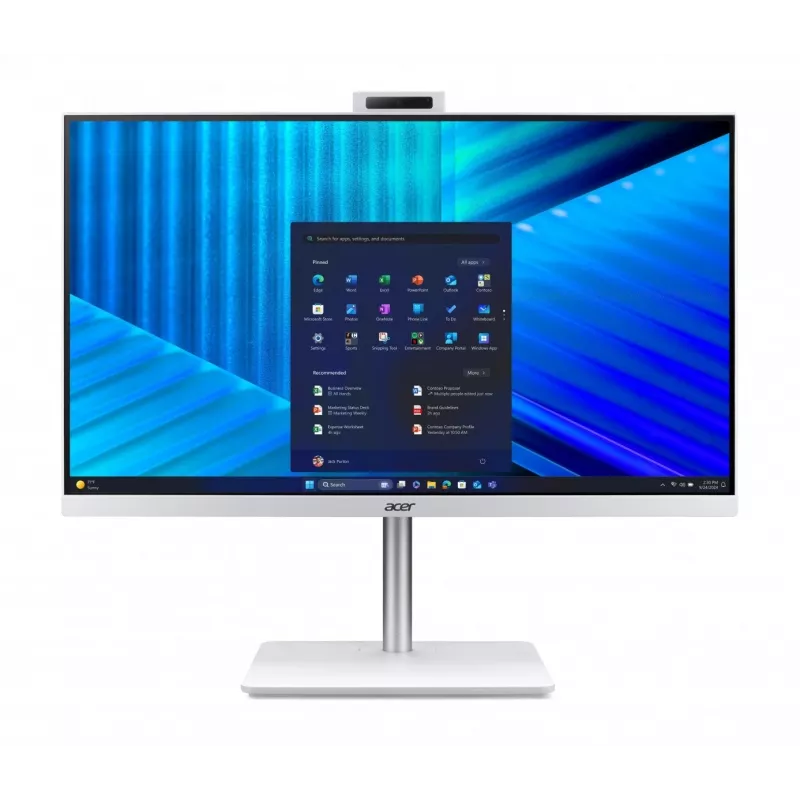 Acer Veriton 2000 VZ2417G All-in-One PC, 27 colių IPS FHD, Intel Core 5 120U, 16GB DDR5, 512GB M.2 SSD, Windows 11 Pro, Balta