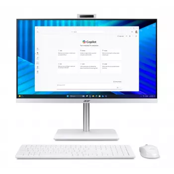 Acer Veriton 2000 VZ2417G All-in-One PC, 27 colių IPS FHD, Intel Core 5 120U, 16GB DDR5, 512GB M.2 SSD, Windows 11 Pro, Balta