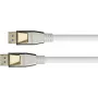GOOD CONNECTIONS PREMIUM DisplayPort 2.0 laidas, 54 Gbit/s, UHBR 13.5, 4K @240Hz / 8K @60Hz, pilno metalo jungtis, varis, 2m baltas