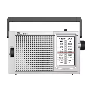 ELTRA Radijas IZA-5 Sidabrinis FM/AM Nešiojamas Radijas su Bluetooth ir USB