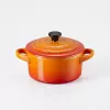 Le Creuset Stoneware Set of 4 Petite Casseroles 10x5cm Volcanic