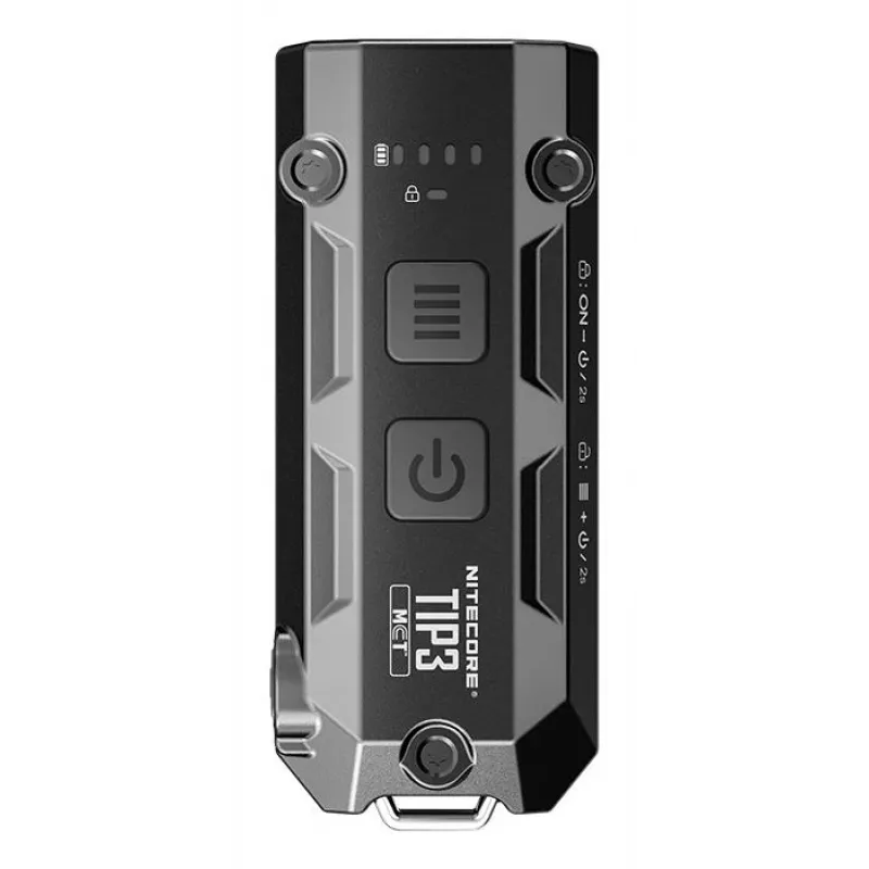 NITECORE TIP3 Raktų Pakabuko Žibintuvėlis Juodas 720 Liumenų