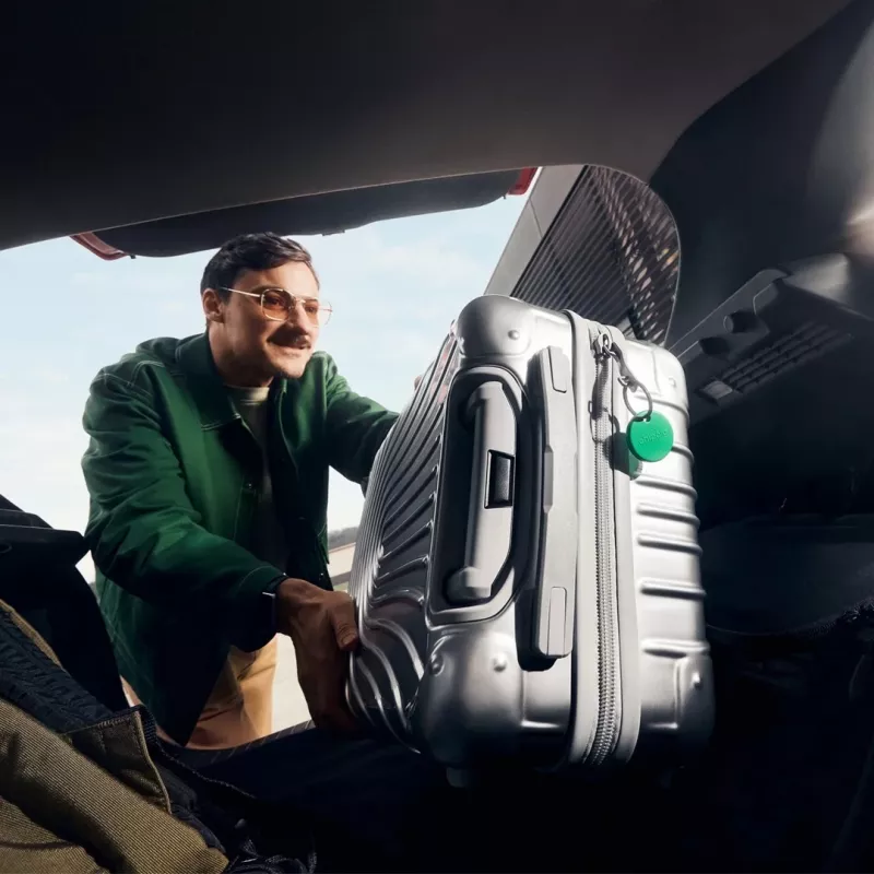 Chipolo POP Bluetooth Tracker su keičiama baterija, skirta iOS ir Android, mėlyna