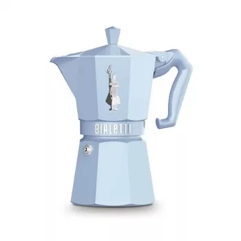 Bialetti MOKA EXCLUSIVE 6TZ Šviesiai mėlynas kavos virimo aparatas ant viryklės (9062)