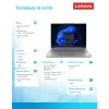 Nešiojamas kompiuteris Lenovo ThinkBook 14 G9 IRL Intel Core 7 240H 16GB 512GB SSD 14.0 colių WUXGA Arctic Grey Windows 11 Pro 3Y Onsite + 1Y CID + CO2 Offset