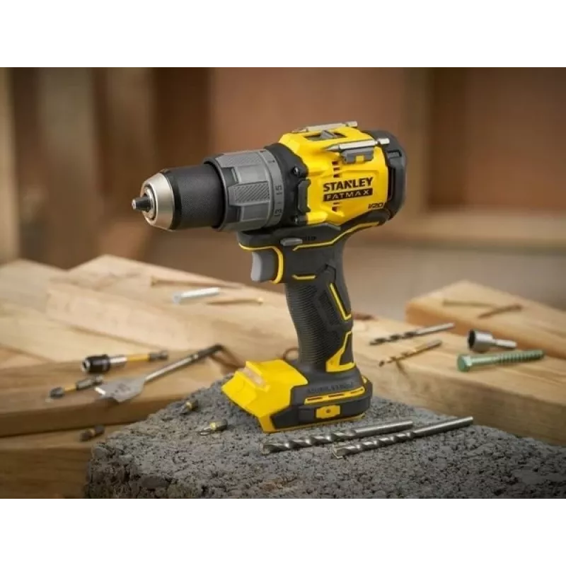 STANLEY FATMAX SFMCD726D2T 18V Belaidis Kombinuotas Gręžtuvas (2x 2.0Ah Akumuliatoriai, Įkroviklis, TSTAK Dėklas)