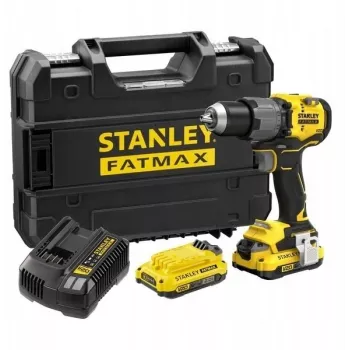 STANLEY FATMAX SFMCD726D2T 18V Belaidis Kombinuotas Gręžtuvas (2x 2.0Ah Akumuliatoriai, Įkroviklis, TSTAK Dėklas)