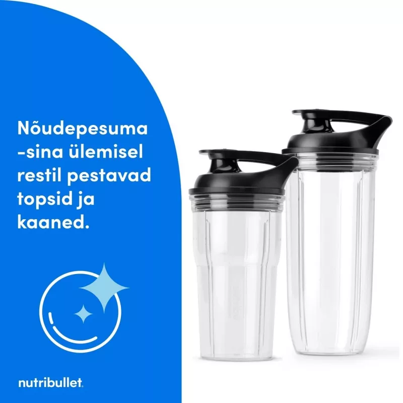 Nutribullet NBT1006MB Turbo 1000 W trintuvas, matinė juoda