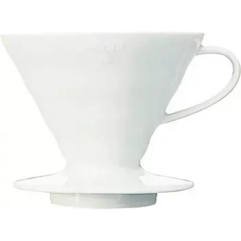 Hario V60-02 keraminis kavos lašintuvas baltas