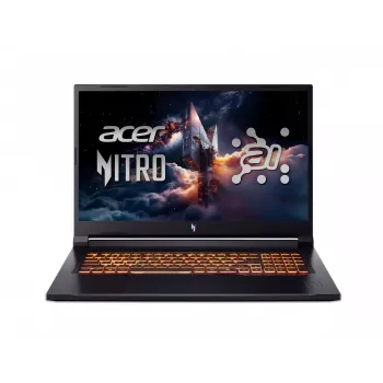 Acer Nitro 17 ANV17-41 žaidimų nešiojamasis kompiuteris, AMD Ryzen 7 260, 16GB DDR5, 1TB SSD, GeForce RTX 5060, 17,3 colio QHD 165Hz, Windows 11 Pro, juoda