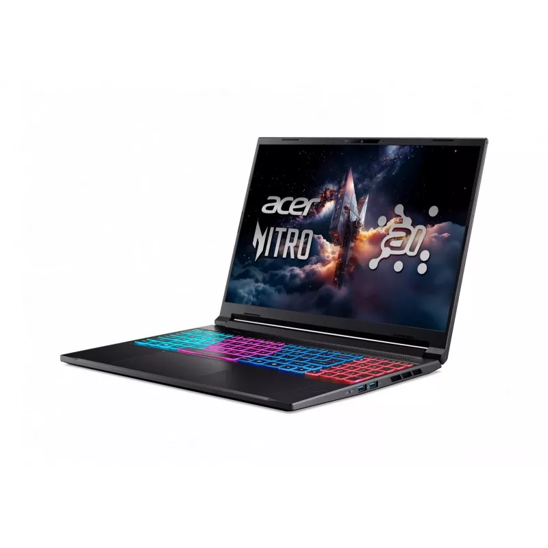 Acer Nitro 16S AI ANV16S-61 Gaming Laptop - AMD Ryzen AI 9 365, 32GB DDR5, 1TB SSD, NVIDIA GeForce RTX 5070, 16 colių WQXGA 180Hz, Windows 11 Pro, Juoda