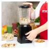 MPM MBL-37 Blender, 500 W, 1,5 L stiklinis indas, nerūdijančio plieno peilis, 2 greičiai, impulsinė funkcija, ledo smulkinimas, juoda