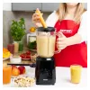 MPM MBL-37 Blender, 500 W, 1,5 L stiklinis indas, nerūdijančio plieno peilis, 2 greičiai, impulsinė funkcija, ledo smulkinimas, juoda