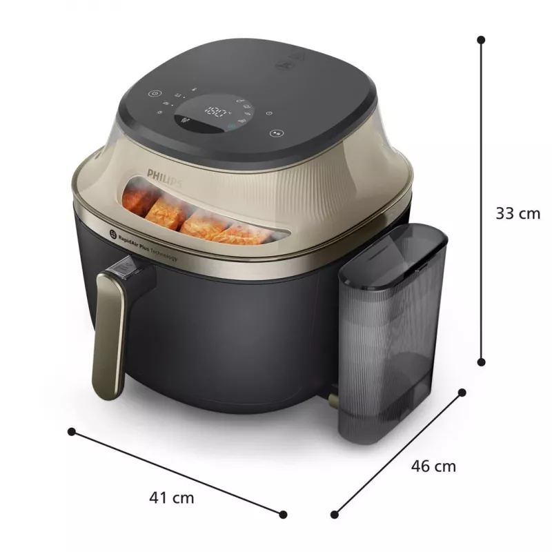 Philips NA543/00 Karšto oro gruzdintuvė 7.2 L 2000 W Juoda, Šampano