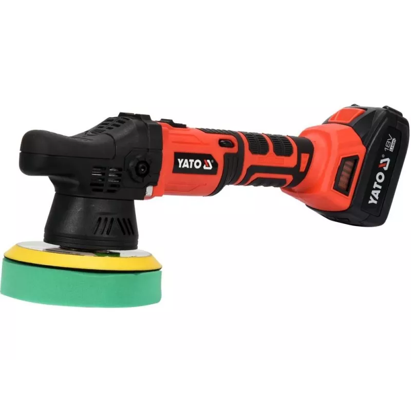 Yato YT-82920 Automobilinis poliruoklis 5000 RPM 1200W Rotacinis poliruoklis su reguliuojamu greičiu, minkštu paleidimu, 180 mm disku, 5 m laidu