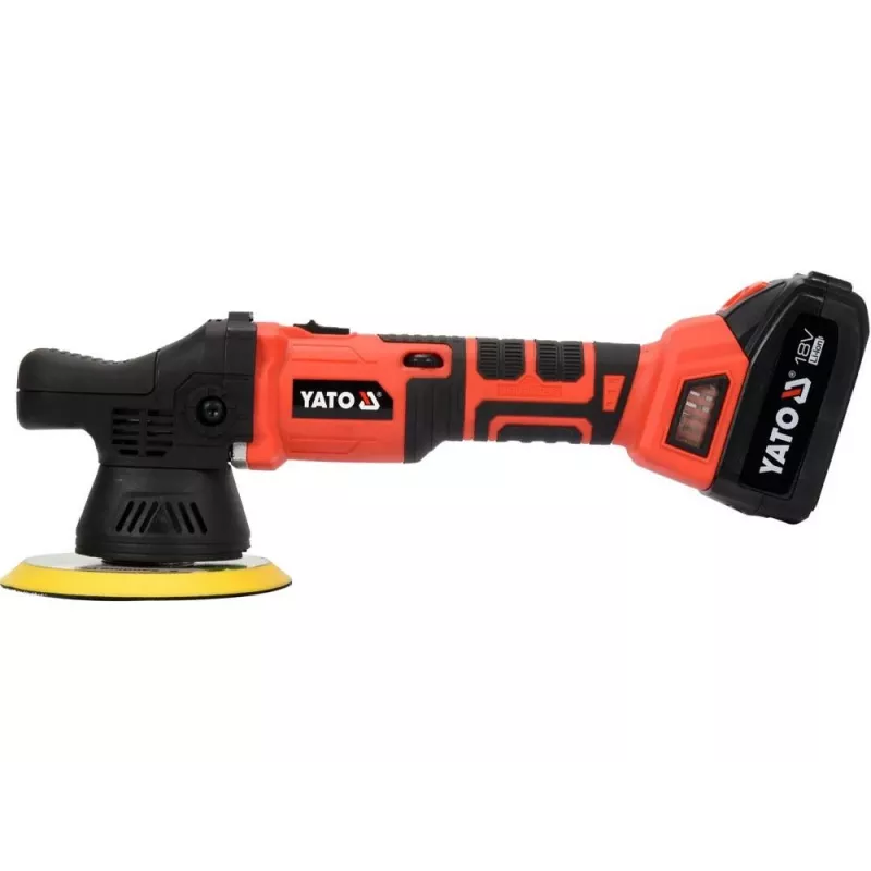 Yato YT-82920 Automobilinis poliruoklis 5000 RPM 1200W Rotacinis poliruoklis su reguliuojamu greičiu, minkštu paleidimu, 180 mm disku, 5 m laidu