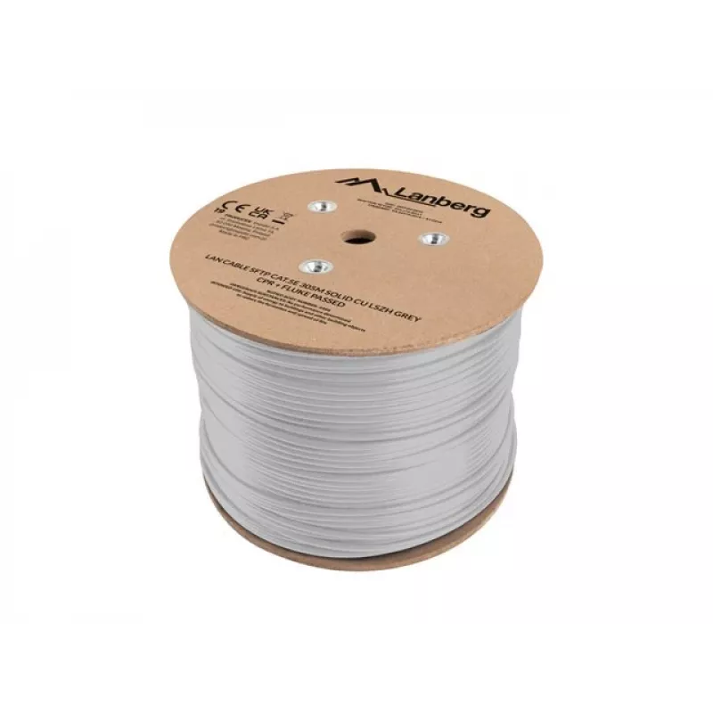 LANBERG SFTP Cat.5e 305m Solid Copper LSZH Network Cable Gray