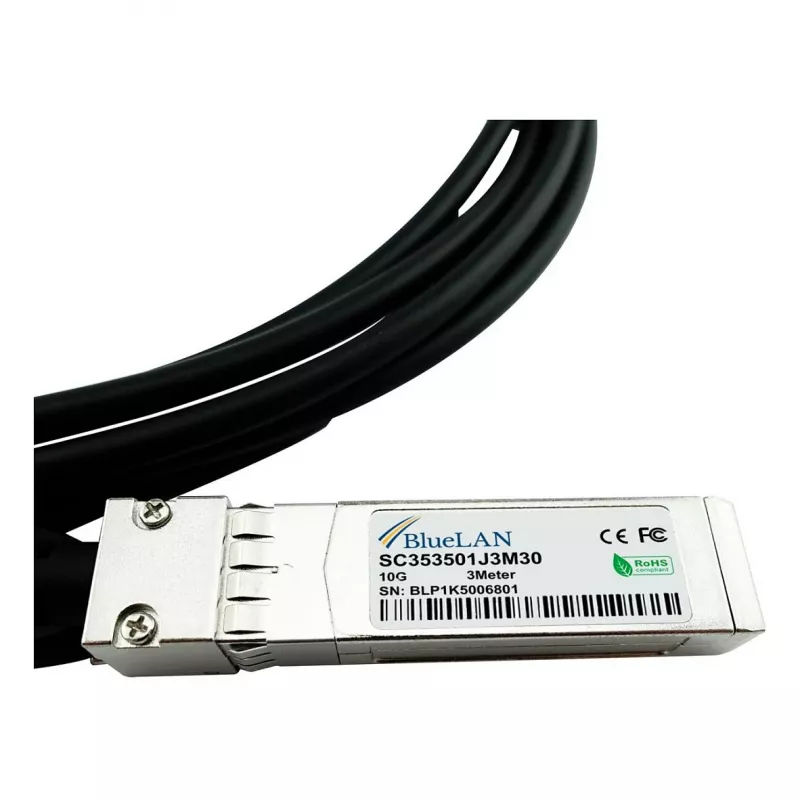 BLUEOPTICS Suderinamas Extreme Networks 10304 BlueLAN 10GBASE-CR Pasyvus SFP+ į SFP+ Tiesioginio prijungimo kabelis, 1m, AWG30