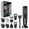 Braun MGK7491 17-in-1 Universalus stiliaus rinkinys, juodas/sidabrinis, belaidis, ličio jonų, 100 min veikimo laikas