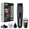 Braun MGK7491 17-in-1 Universalus stiliaus rinkinys, juodas/sidabrinis, belaidis, ličio jonų, 100 min veikimo laikas