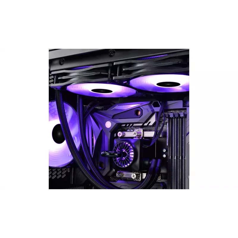 DeepCool RF120 3-in-1 RGB PWM 120mm korpuso ventiliatorius (juodas, 3 vnt. pakuotė)