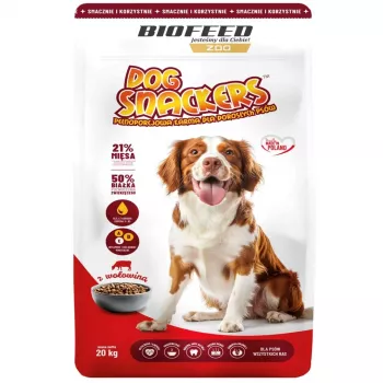 BIOFEED Dog Snackers Adult Medium & Large Beef Dry Dog Food 20 kg
