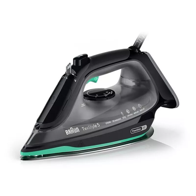 Braun TexStyle 5 SI5277GR Garinis lygintuvas - 2700W, EloxalPlus padas, juoda/žalia