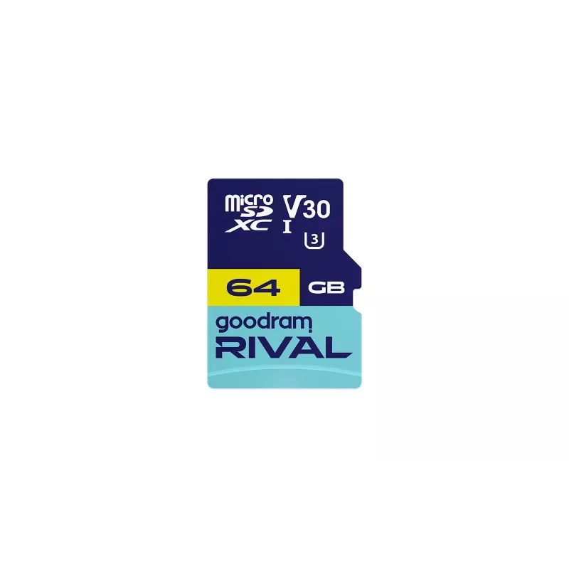 GOODRAM microSDXC 64GB V30 A2 UHS-I U3 RIVAL + Adapter