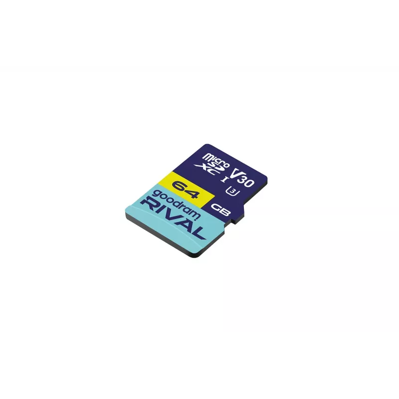 GOODRAM microSDXC 64GB V30 A2 UHS-I U3 RIVAL + Adapter