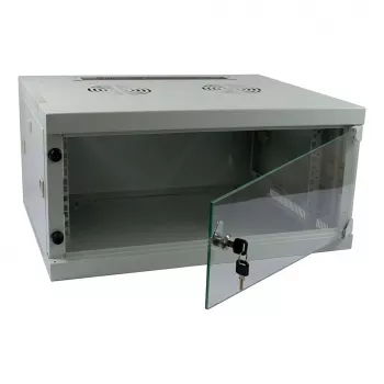 ALLNET 19 colių sieninis korpusas 12U W541/D445mm 1-dalis šviesiai pilka SMQ serija