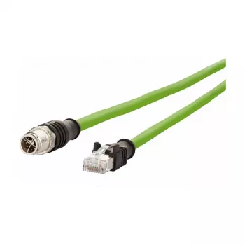 METZ CONNECT 142M2X15050 Cat6a M12 į RJ45 jungiamasis kabelis 5 m žalias