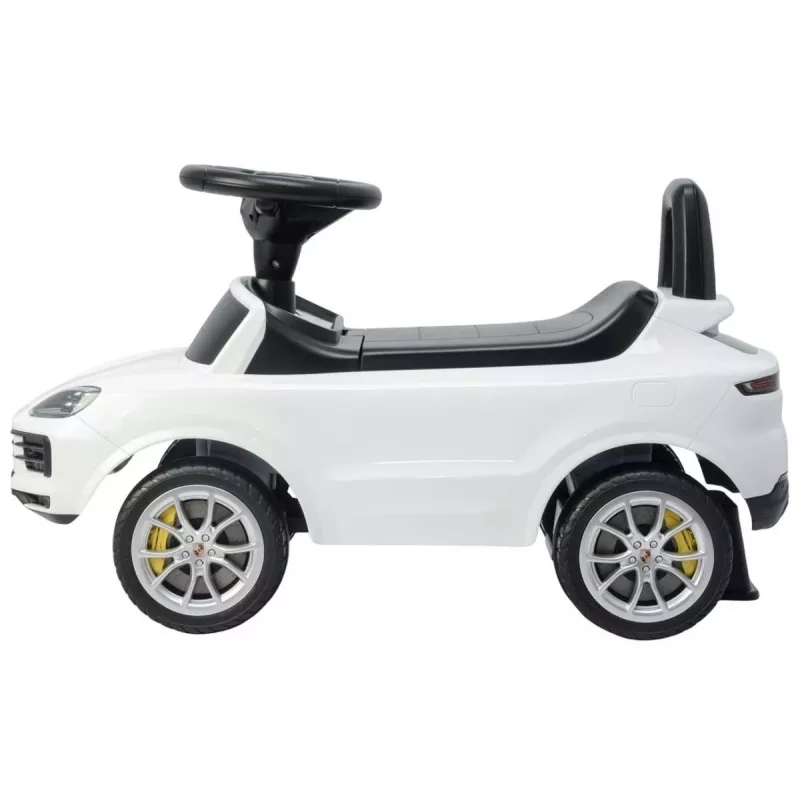 MILLY MALLY Vaikiška transporto priemonė Porsche Cayenne S balta – elektrinis automobilis su 12V baterija, nuotolinio valdymo pultu, LED lemputėmis
