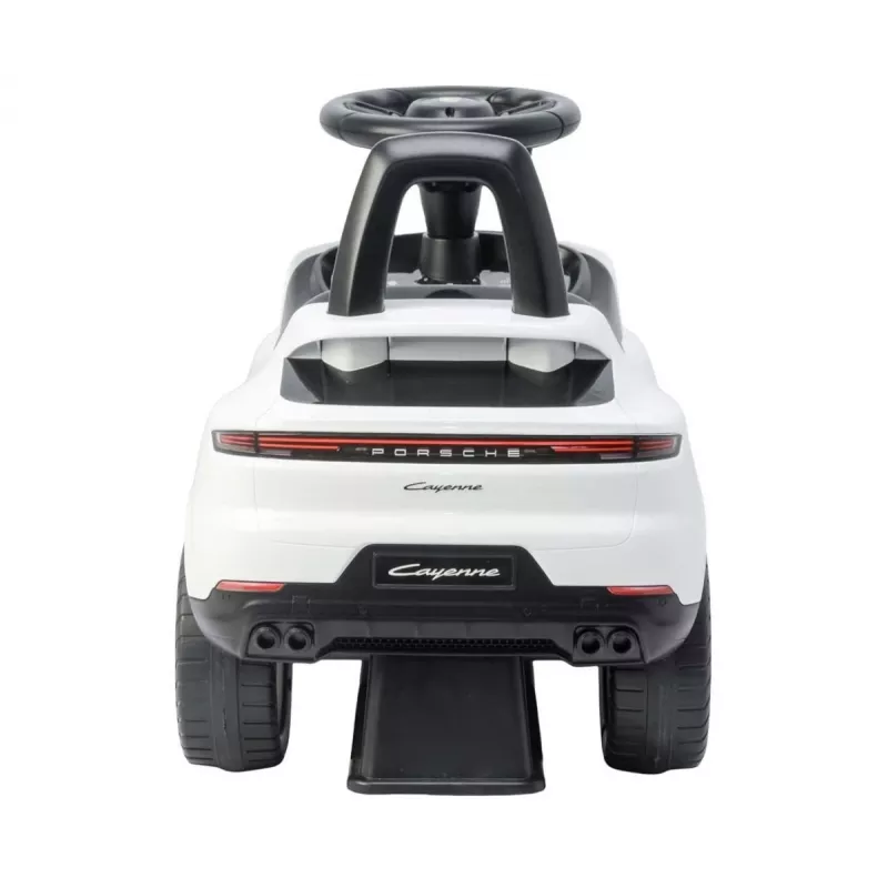 MILLY MALLY Vaikiška transporto priemonė Porsche Cayenne S balta – elektrinis automobilis su 12V baterija, nuotolinio valdymo pultu, LED lemputėmis