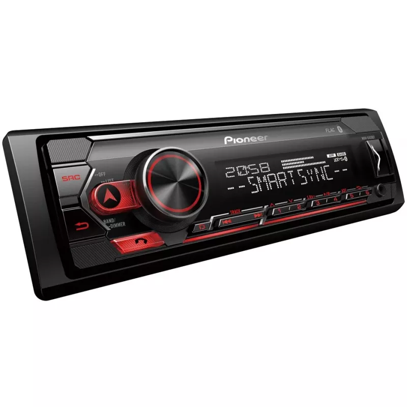 Pioneer MVH-S420BT 1-DIN Bluetooth automobilinis imtuvas su RDS, trumpu korpusu