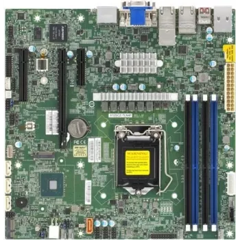 Supermicro X12SCZ-TLN4F Micro ATX pagrindinė plokštė, LGA1200, Intel W480E, 2x10GbE, 2xGbE, IPMI