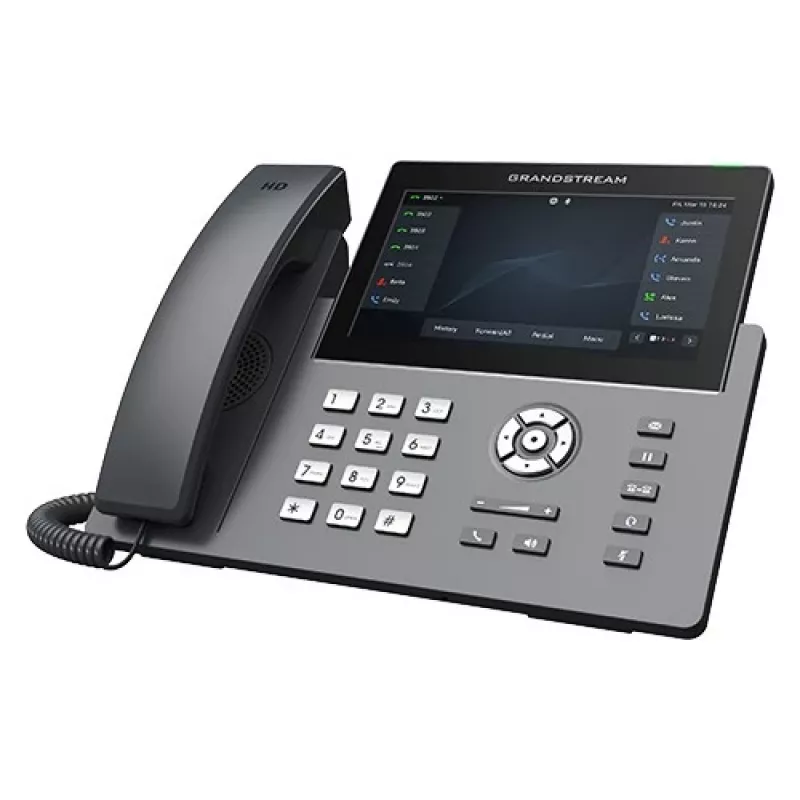 Grandstream GRP2670 IP telefonas 12 linijų 7 inch jutiklinis ekranas Wi-Fi Bluetooth PoE juoda