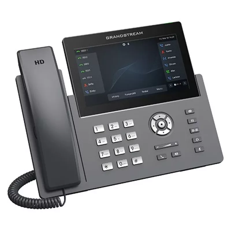 Grandstream GRP2670 IP telefonas 12 linijų 7 inch jutiklinis ekranas Wi-Fi Bluetooth PoE juoda