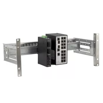 EFB Elektronik Universal DIN-Rail Holder 4U 19 inch Rack Panel for DIN Rail Devices