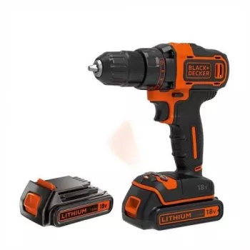 Black & Decker BDCDD186KB 18V belaidis gręžtuvas-suktuvas su 2x1,5Ah akumuliatoriais, be rakto griebtuvu, 40 Nm sukimo momentu