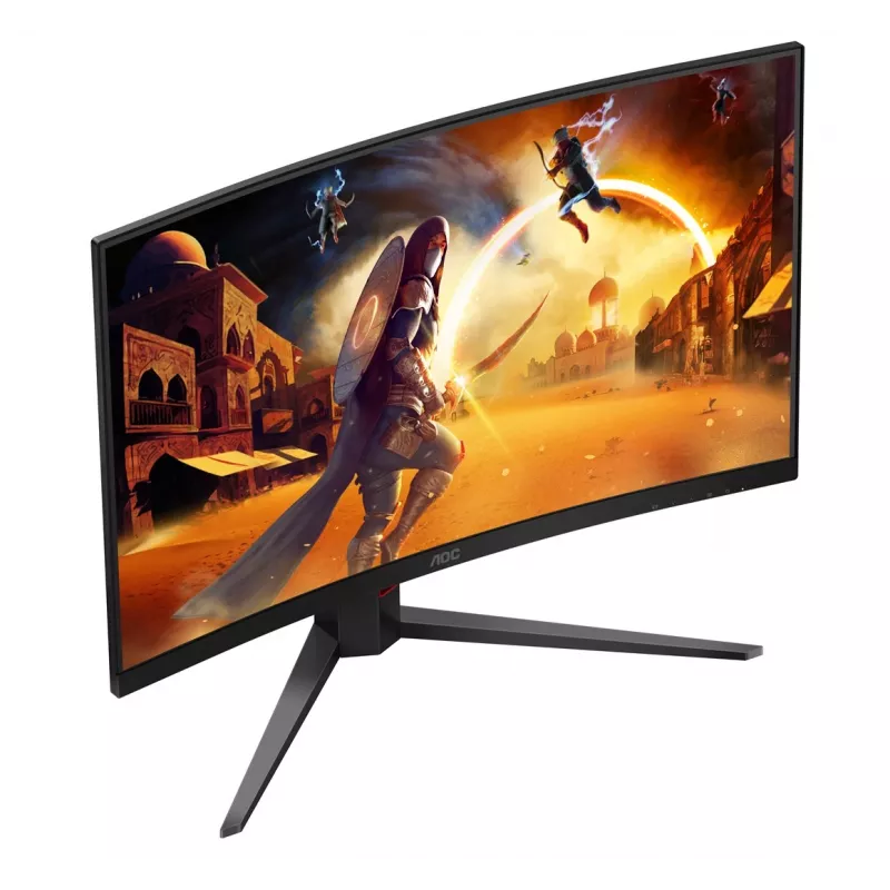 AOC C32G4Z 31.5 inch išlenktas žaidimų monitorius, Full HD, 240Hz, 1ms, VA, FreeSync Premium, juodas/raudonas