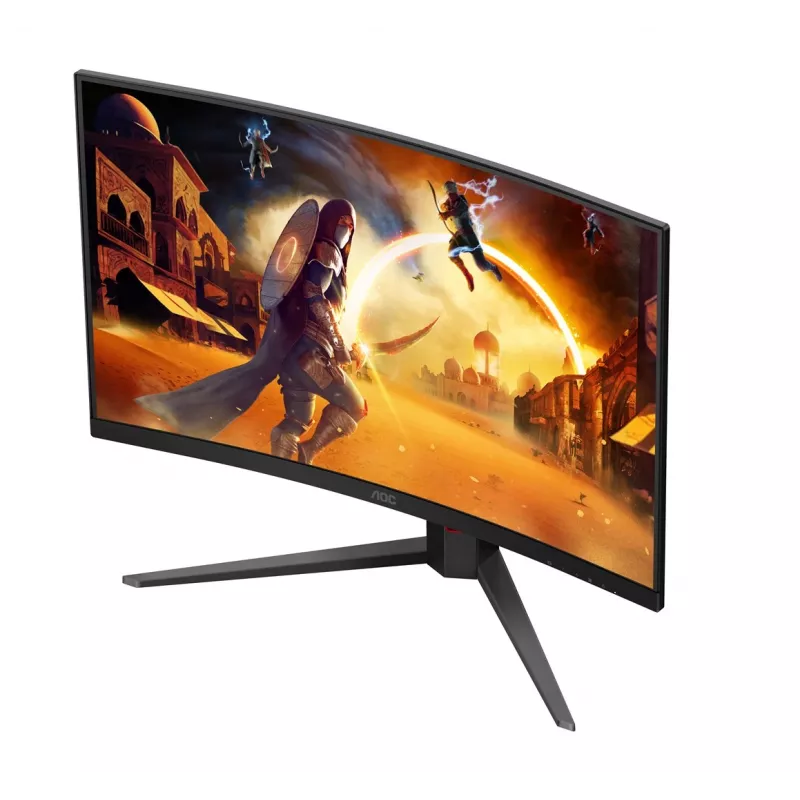 AOC C32G4Z 31.5 inch išlenktas žaidimų monitorius, Full HD, 240Hz, 1ms, VA, FreeSync Premium, juodas/raudonas