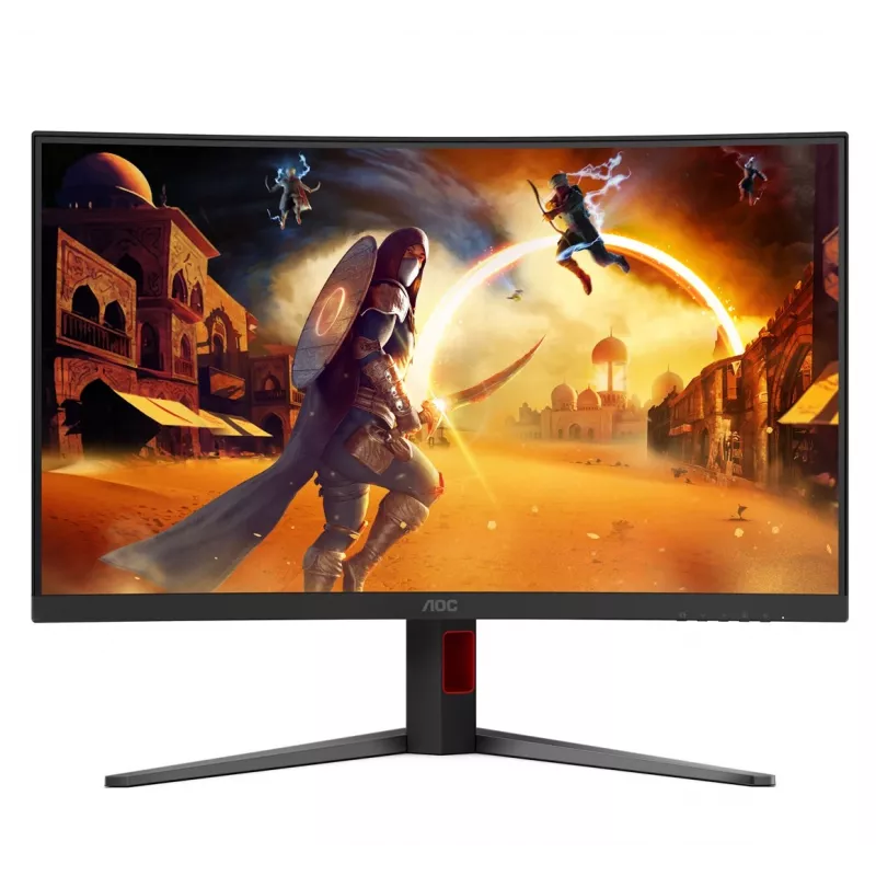 AOC C32G4Z 31.5 inch išlenktas žaidimų monitorius, Full HD, 240Hz, 1ms, VA, FreeSync Premium, juodas/raudonas