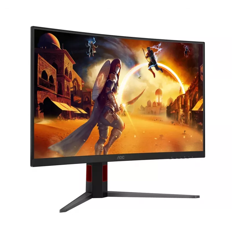AOC C32G4Z 31.5 inch išlenktas žaidimų monitorius, Full HD, 240Hz, 1ms, VA, FreeSync Premium, juodas/raudonas